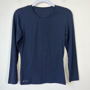 La Perla Navy Blue Soft Long Sleeve Tee